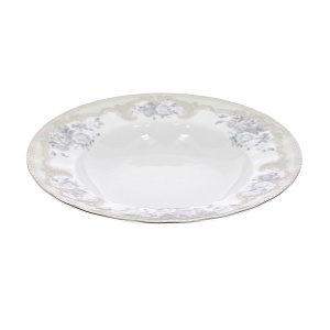 Глубокая тарелка Платиновый вензель Porcelaine Czech Gold Hand s.r.o., 21.5 см 000000000001136187