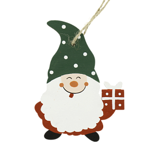 Декоративное украшение Санта 7х9,5см MANDARIN дерево 000000000001209317