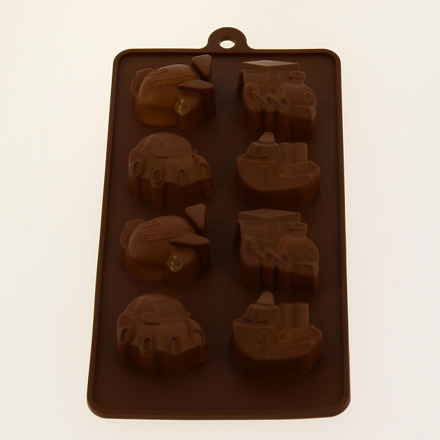 Форма для шоколадных конфет  "Транспорт" VL80-328. Изготовлено из силикона. 000000000001190160