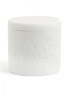 Органайзер универсальный (для косметики, ванных аксессуаров) DE'NASTIA Гравировка цветы белый полирезина 000000000001218906