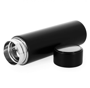 Термос 500мл с индикатором температуры матовое покрытие черный нержавеющая сталь Термос 500мл с индикатором температуры матовое покрытие черный нержавеющая сталь 000000000001211549