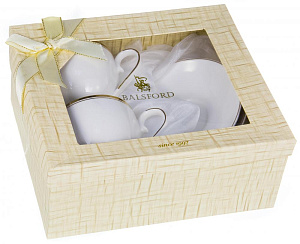 Сервиз чайный 4 предмета (чашки 250мл) BALSFORD Грация подарочная упаковка фарфор 000000000001197902