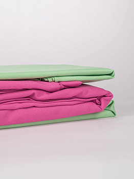 Комплект постельного белья Евро ПАВЛИНА Манетти однотонный полисатин 000000000001213571