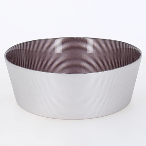 Салатник 21см GLASSCOM прямые бортики фиолетовый стекло 000000000001211826