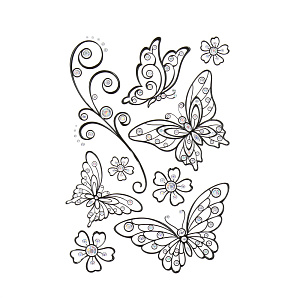 Стикеры Бабочки Room Decoration, черный, металлик 000000000001127329