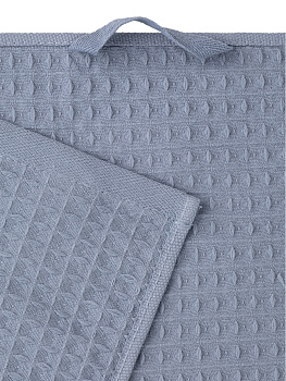 Полотенце кухонное 35х70см DE'NASTIA однотонный синий хлопок 000000000001213593