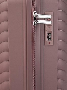 Чемодан на колесах S (36х22х55см) молния розовый PP 000000000001226540