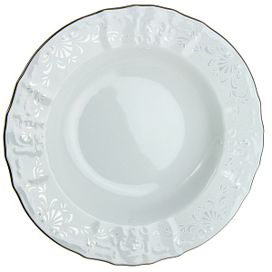 Суповая тарелка Отводка Платина Люкс Хауз, 23 см 000000000001005852