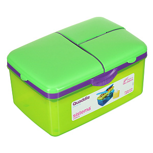 Ланчбокс 4-х секционный с бутылкой Sistema, 2л 000000000001148984