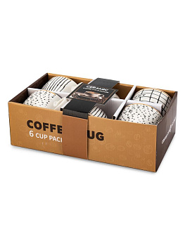 Набор кружек 6шт 250мл Геометрия в ассортименте керамика 000000000001228624