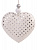 Новогоднее подвесное украшение Сердце с серебряными кружочками из хлопчатобумажной ткани / 8,5x1,5x8см арт.80203 000000000001191277