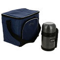 Набор Сумка-термос THERMOcafe 24 Can Cooler 19л + Термос из нерж.стали THERMOcafe HAMMP-800-HT 0,8л + ПОДАРОК Аккумулятор t⁰ THERMOS Ice Mat 579331 000000000001201589
