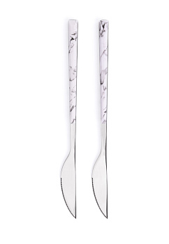 Набор столовых ножей 2шт LUCKY мраморная ручка нержавеющая сталь ABS пластик 000000000001210811
