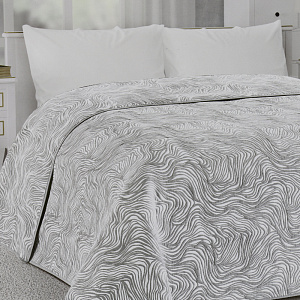 Покрывало DE'NASTIA 185x220см жаккард зебра серый U000179 000000000001203209