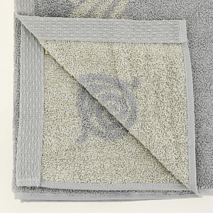 Полотенце 70х140см CLEANELLY Линтео махровое Плотность 500гр серое пестроткань 80% хлопок 20% лен 000000000001206870