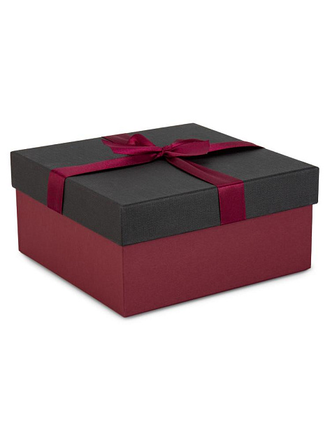 Коробка подарочная 19x19x9см РУТАУПАК бант черный-бордовый картон Коробка подарочная 19x19x9см РУТАУПАК бант черный-бордовый картон 000000000001222337