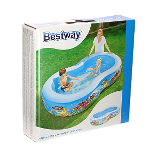 Бассейн 262х157х46см 544л BESTWAY Подводный мир 54118 000000000001143765