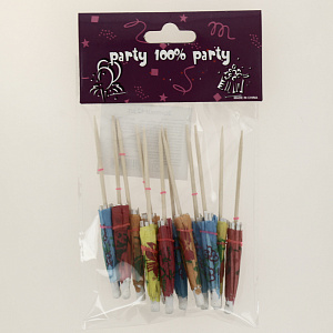 Зонтики дерев., 12шт R010151 000000000001174040