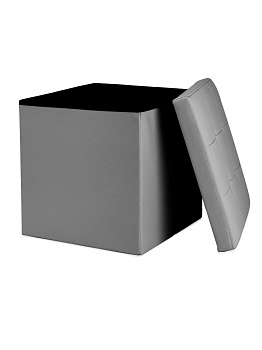 Пуфик куб 38х38х38см складной серый PU 000000000001226419