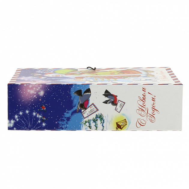 Подарочная коробка Дед Мороз, Снегурочка и зайцы-S Magic Time, 18х12х5 см 000000000001150375