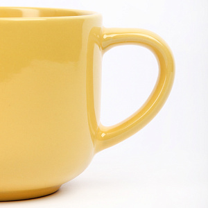 Кружка 400мл желтый глазурованная керамика 000000000001213881