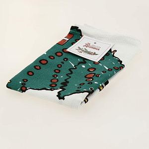 Полотенце "Доляна" Новогодняя елка 35х60см, 100% хлопок 160г/м2 5059184 000000000001202356