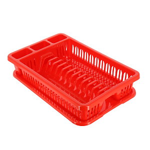 Сушилка для посуды Idea, красный 000000000001129718