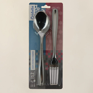 Набор столовых приборов нжс 12 предметов (6 столовых вилок,6 столовых ложек) Cristelle Cr2321 000000000001193618