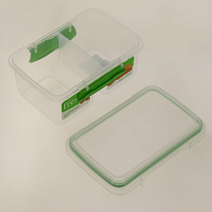 Контейнер для СВЧ 1л двойной прямоугольный FRESH SISTEMA. Два отдельных отделения для хранения.Можно использовать в микроволновой пе 000000000001197080