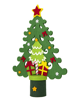 Декоративное украшение 34см ФЕНИКС-ПРЕЗЕНТ Елка с подарками нетканый материал 000000000001191245