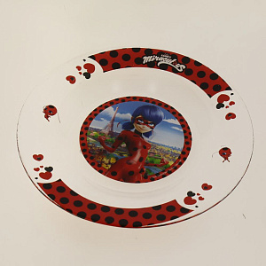 Набор детской посуды 3 предмета ND PLAY Леди Баг и Супер Кот Бабочки стекло 000000000001193235