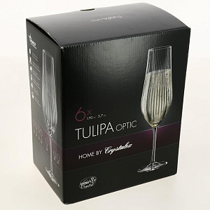 Набор фужеров для шампанского 6шт 170мл BOHEMIA CRISTAL Тулипа стекло 000000000001203142