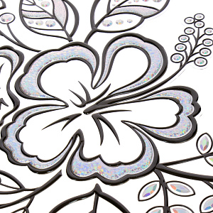 Стикеры Гибискус Room Decoration, металлик 000000000001127331