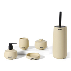 Стакан для зубных щёток DE'NASTIA SOFT COLLECTION желтый полирезина 000000000001215867