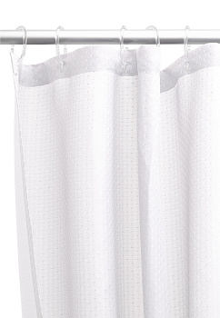 Шторка для ванной 200х180см DE'NASTIA Diamond белая 100% полиэстер 000000000001213237