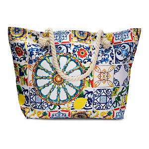 Сумка пляжная 52х37х14см с узорами полиэстер 000000000001221833