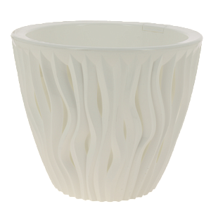 Кашпо со вставкой Вдохновение 3л цвет Белый/Белый артикул КШ-5739 пластик 000000000001194621