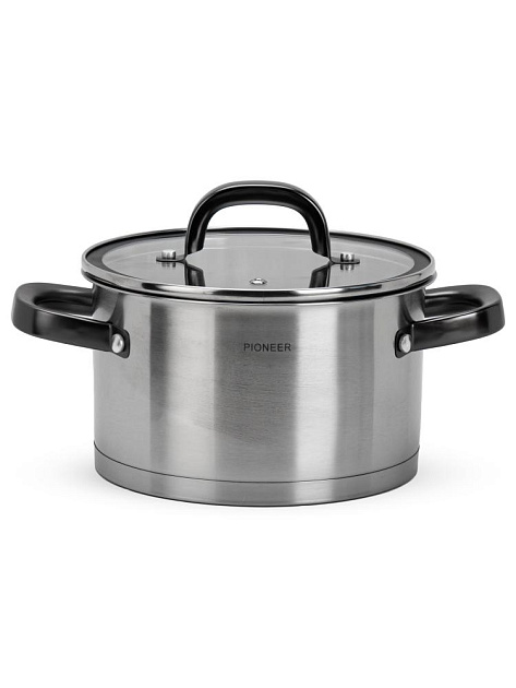 Кастрюля 3,3л PIONEER ELEGANT с крышкой нержавеющая сталь 000000000001224598