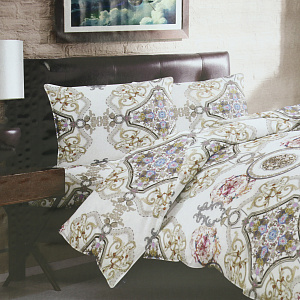 Комплект постельного белья 2-спальный LUCKY Калейдоскоп white 70х70 пододеяльник 175х215см простынь 200х220см наволочки 70х70см-2шт поплин 100% хлопок 000000000001212749