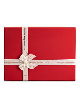 Коробка подарочная 31х24х4,5см БАНТ красный картон 000000000001229174