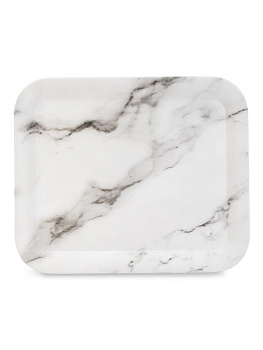 Поднос 30х20см прямоугольный мрамор в ассортименте полипропилен 000000000001227888