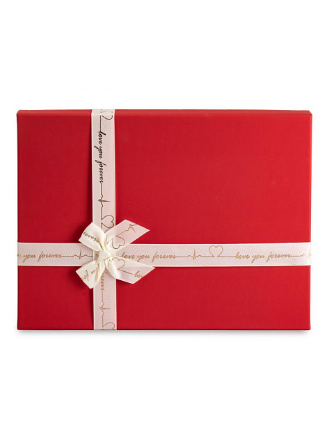 Коробка подарочная 31х24х4,5см БАНТ красный картон 000000000001229174