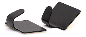 Набор крючков на липучке 2шт 2,5x4см DE'NASTIA черный матовый нержавеющая сталь 000000000001212659