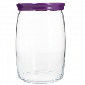 CESNI Банка для сыпучих продуктов 1,1л PASABAHCE Purple стекло/пластик 000000000001057501