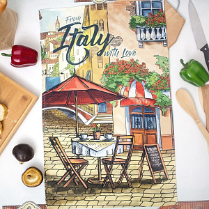 Полотенце кухонное "Этель" Италия 40х73 см, 100% хл, саржа 190 гр/м2   3184271 000000000001185432