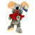 Мягкая игрушка Мышь 0025 с сердцем 25см КМИ5289 000000000001192075