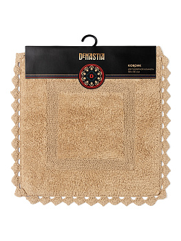 Коврик для туалета 50x50см DE'NASTIA кружево золото хлопок 100% 000000000001207091