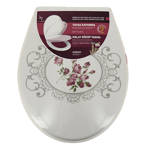 Сиденье для унитаза SOFYA дюропластовое с крышкой в ассортименте с системой плавного опускания крышки SOFT CLOSE D-18427 000000000001201648