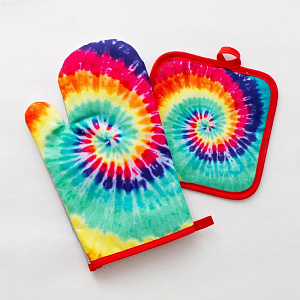 Набор кухонный Доляна Радуга (прихватка 17х17см + рукавица 26х16см) 100%пэ 4902052 000000000001200866