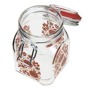 Банка для хранения сыпучих продуктов Хохлома, 760мл, стекло 000000000001160447